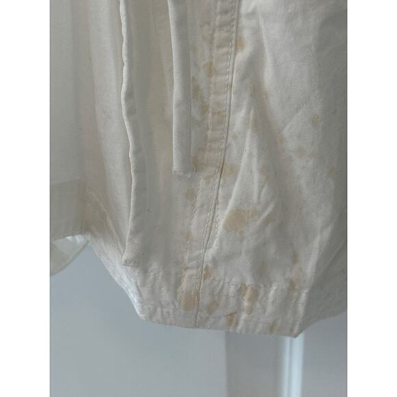 Anthropologie Coral White Striped Cutout Romper NWT Size Large - Picture 9 of 9